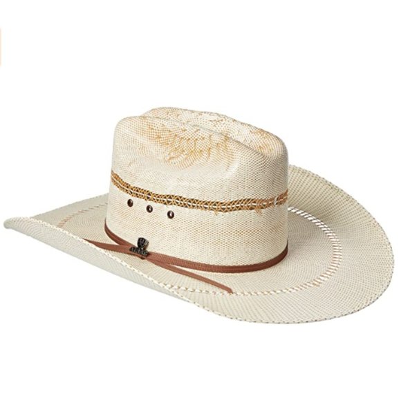Men's 2-Tone Bangora Open Brim Cowboy Hat - Picture 2 of 2